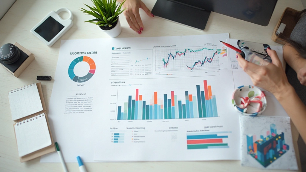 Изображение системы отслеживания прогресса с диаграммами успеха и вознаграждениями