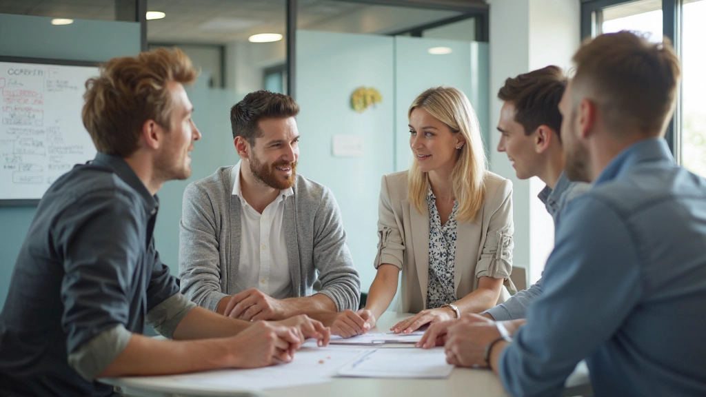 Профессиональное фото командной работы и поддержки в офисной среде